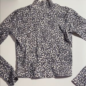 Brandy Melville Leopard Turtleneck Top